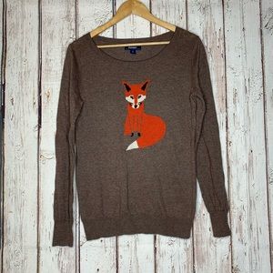 3/$25 Brown old navy fox sweater medium